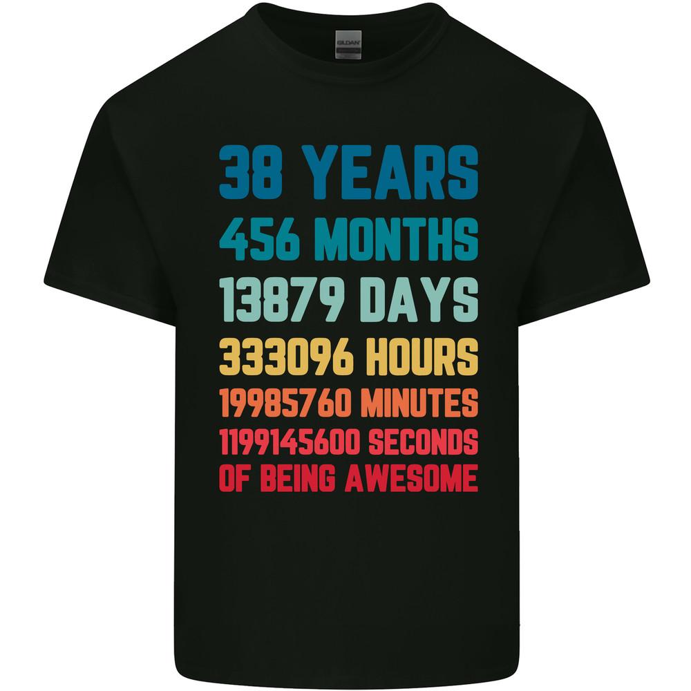 

38th Birthday 38 Year Old Mens Light Cotton T-Shirt 3XL