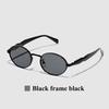 Ruiao  Fashion Oval Sunglasses for Women Luxury Designer Metal Frame UV400 Sun Protection Shades Brand New Arrival Eyewear