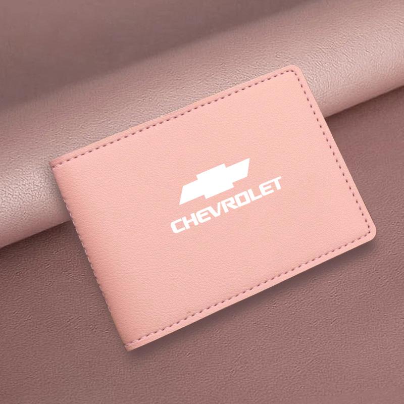 Ultra-Thin Car Driver License Bag ID Card Leather Cover For Chevrolet Spark Captiva Cruze Malibu Equinox Trax Camaro Blazer