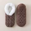 Warme gefütterte Slipper-Socken für Damen mit Noppen für den Schlaf und als Hauskleidung für drinnen