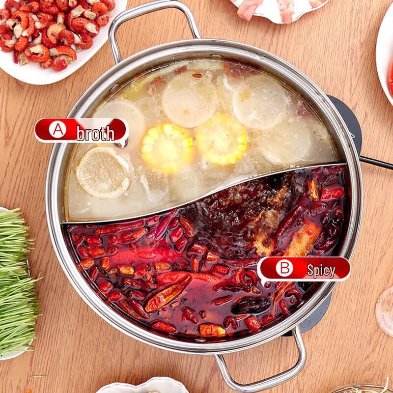 304 Stainless Steel Divided Hot Pot