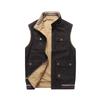Men'S Casual Vest Wearing Cotton Vest On Both Sides, Double-Sided Multi-Pocket Horse Clip Men'S Spring