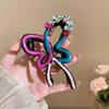 2Pcs Dopamine Style Butterfly Hair Clip With Rhinestones, High-end and Exquisite Hairpin for Back of Head, Fashionable and Chic Hair Accessories