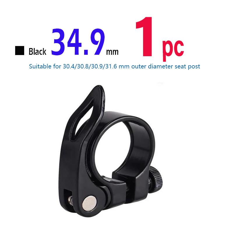 Pince de tige de selle de vélo en alliage d'aluminium à dégagement rapide, verrouillage de selle pour vtt 31.8mm 34.9mm
