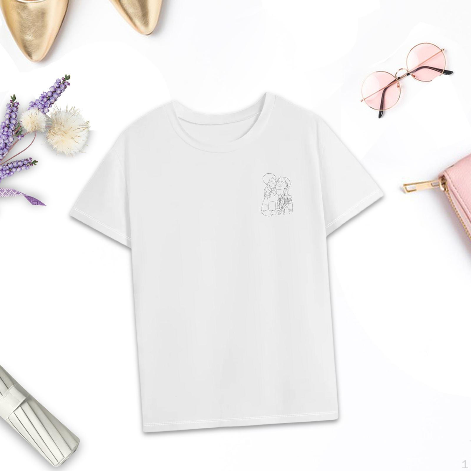 

T Shirt for Women Basic Tee Costume Stylish Crew Neck Traveling Trip