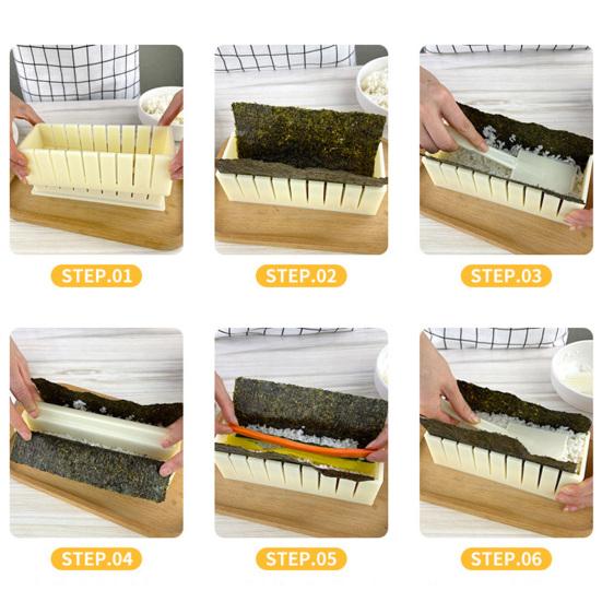 Sushi Mold Set Round Heart Shape Bento Rice Ball Nori Press Mold DIY Onigiri Mold Homemade Sushi Maker Kit