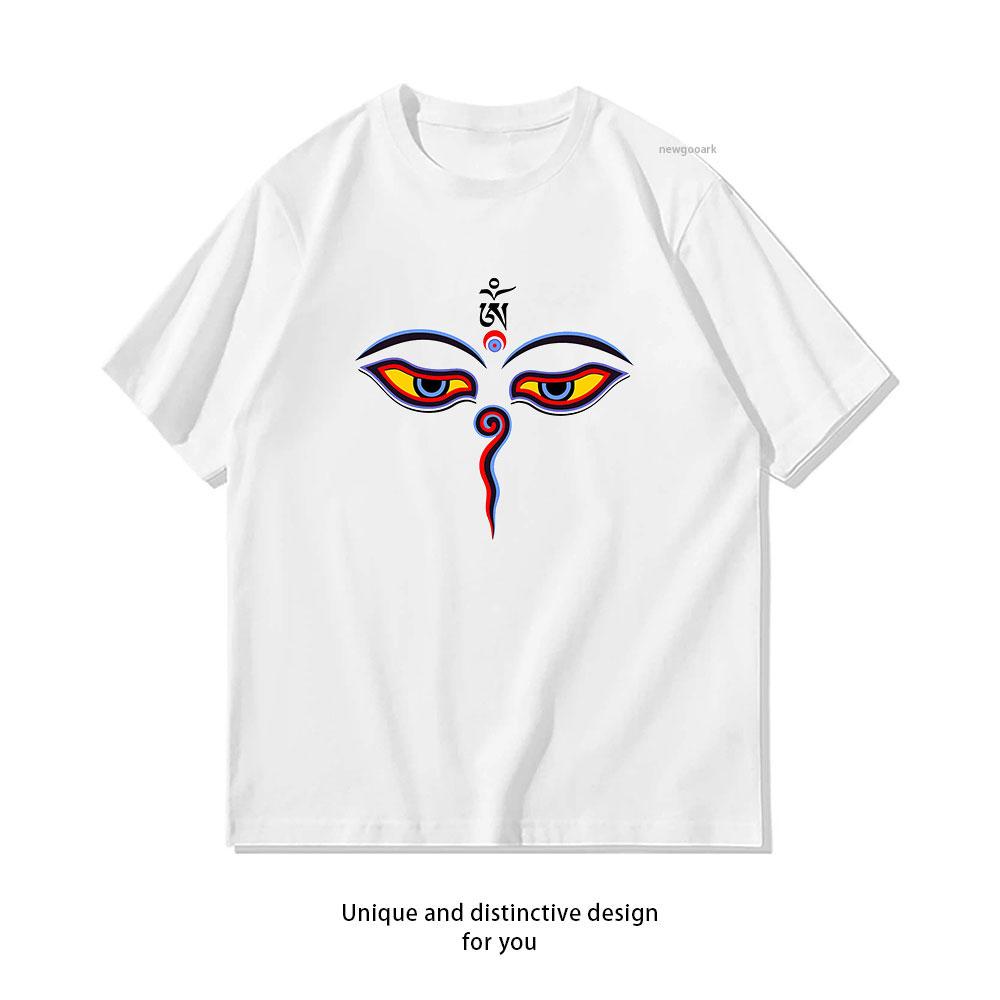 

Wisdom Eyes Of Buddha Bodhnath temple eyes TShirt Women Unisex Casual cotton printed t shirts Creative streetwear camisetas tops 4XL