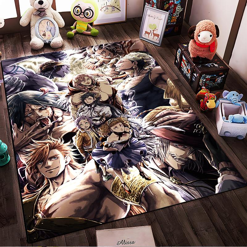 "Anime-Inspired Carpet with Fantasy Characters and Vibrant Design" Suitable for Use As an Anti-slip for Living Room Bedroom Sofas