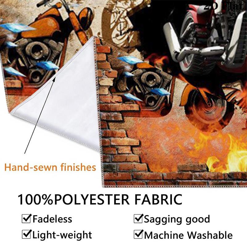 Motor cycles Wall Tapestry Aesthetic Wall Hanging Printed Fabric Blanket Decorative Tapestries for Bedroom Living Room Home Decor