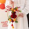 Chinese New Year Artificial Gourd Flower Wreath Decoration for Entrance and Living Room