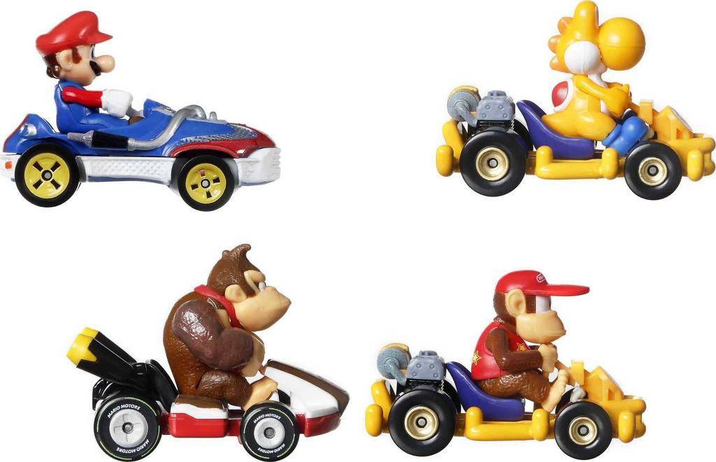 Hot Wheels Mario Kart 3 and HDB22 4-Pack [Ages Up] 986E-GWB36