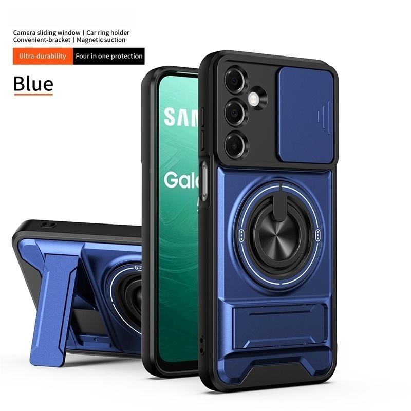 Panzer Hülle für Samsung Galaxy A37 A56 A36 A16 A26 A06 A17 A07 A55 A35 A25 A15 5G Magnetischer Ständer Halter Ring Linsen Schutz Abdeckung