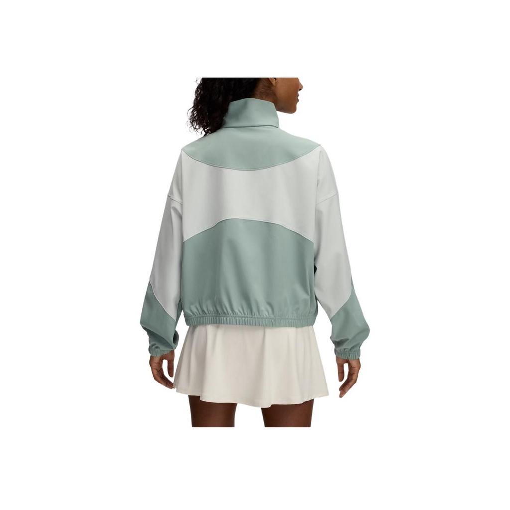 Under Armour Rival Comfortable Waterproof Loose Breathable Jacket Women Jacket Silicone-Green Water-Green White 1389631-348