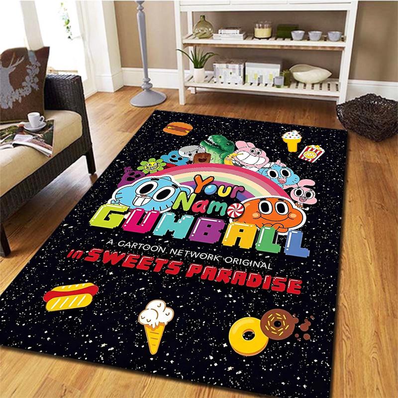 Cartoon Characters Collage Custom Name Carpet Rug For Living Room Bedroom Home Sofa Decoration Kids Play Nonslip Floor Mat