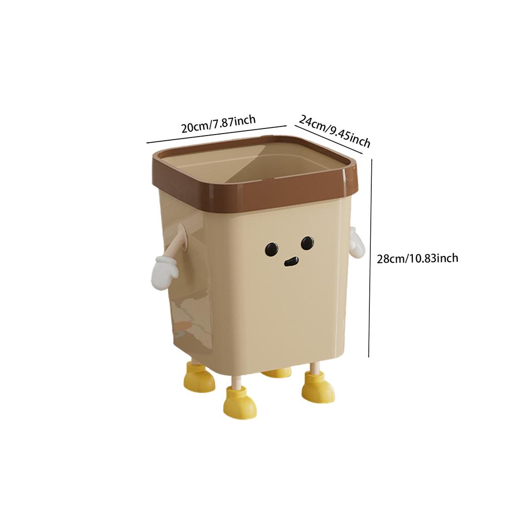 Creative Trash Can Modern Multifunction Wastebasket Rubbish Container Cute Garbage Bin for Home Dorm Office Bedroom Kitchen