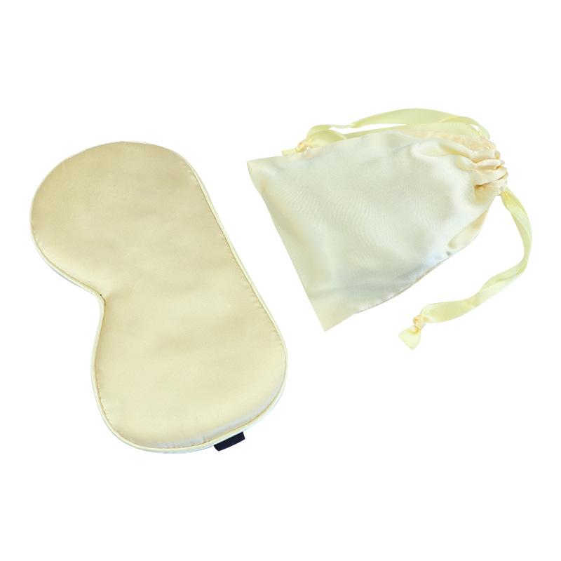 

Silk eye mask simulation silk bag two-piece set printing embroidered silk eye mask