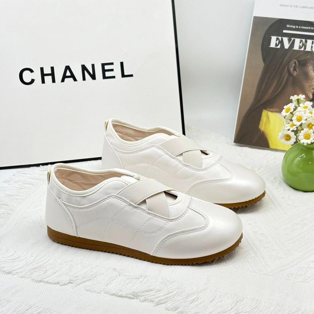 Single shoes versatile height increase mid-mouth autumn casual style elastic band sweet and spicy daughter style shoes sports