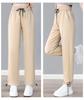 Women's Stylish High-Waist Ice Silk Wide-Leg Pants - Summer, Lightweight, Drapey, Middle-Aged Style