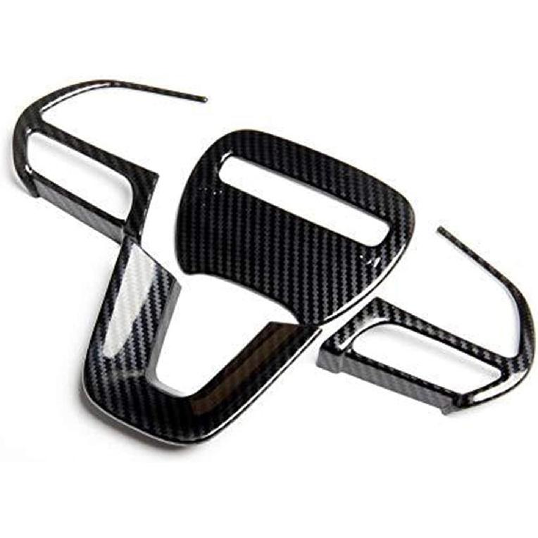 Car Steering Wheel Cover Trim Interior Decoration Accessories Carbon Fiber Look for Dodge Challenger Charger GT RT Hellcat Daytona 2015-2021