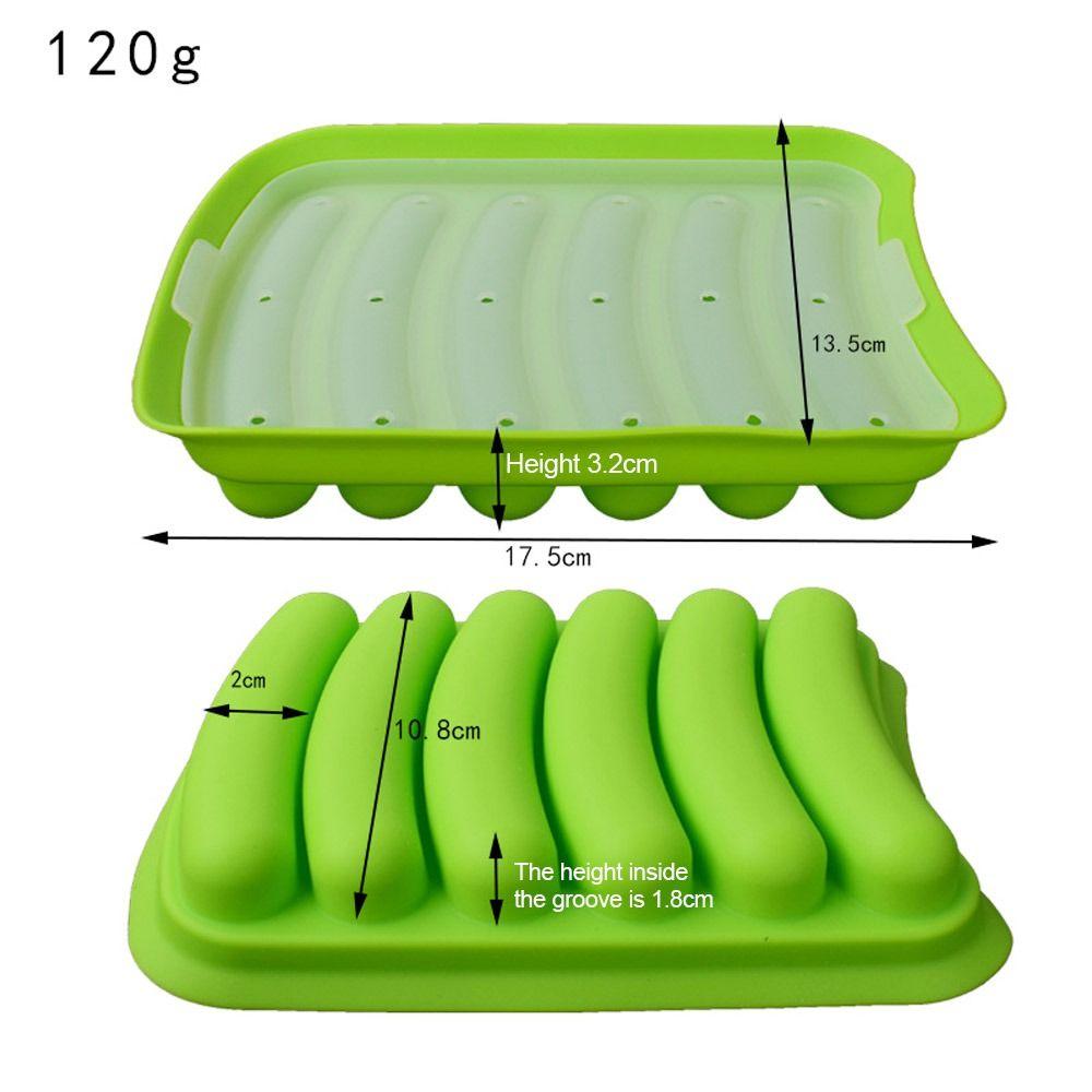 6-Cavity Sausage Maker Mould Non-Stick Silicone Mold DIY Hot Dog Maker  Kitchen Baking