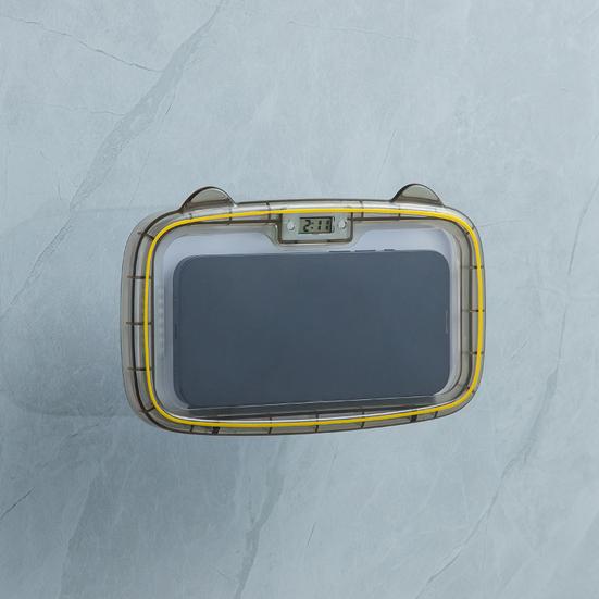 Phone Holder Waterproof Clear Screen Phone Storage Box 360-Degree Rotation Wall Mount Phone Stand Bathroom Supply