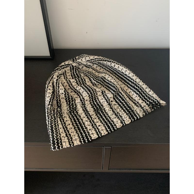 Summer Cold Hat Light and Breathable Head Hat for Women Spring and Summer Trend Hollow Design Hand Hook Big Head Circumference Pile Hat