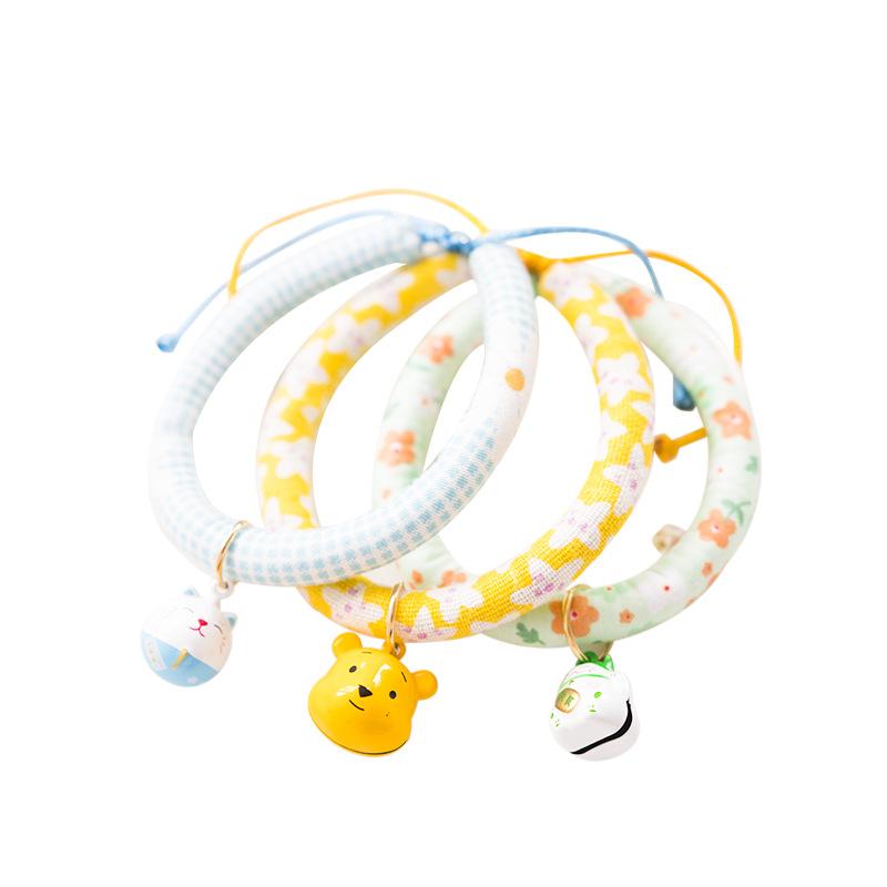 Japanese Japanese Zephyr Pet Collar Cute Little Strawberry Bells Cute Adjustable Accessories Cat and Dog Supplies