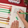 21Pcs Christmas Santa Topper Gel Pen Back to School Season Student Stationery, Cute Festive Christmas Themed Writing Pen, Decorative Novelty Office &