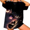 Sailor Moon Retro 90s Anime Graphic T Shirt Summer Cotton Unisex Women Tee Streetwear Casual Trend Short Sleeve Couple Hip Hop Top