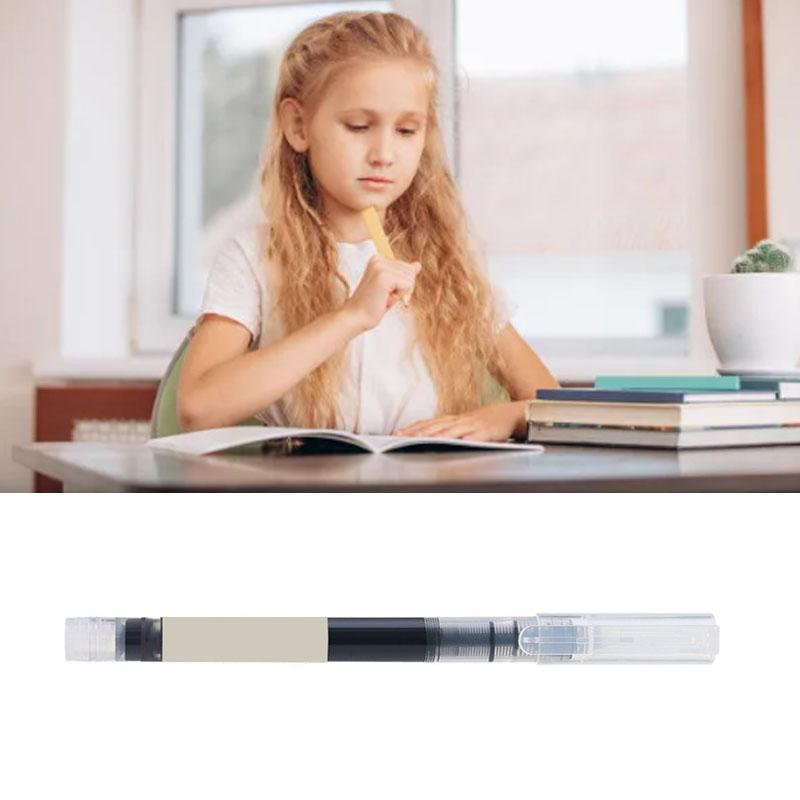 Black Gel Ink Pen Quick Drying Fine Point 0.5mm Rolling Ball Liquid Ink Pen for Note Taking Journali