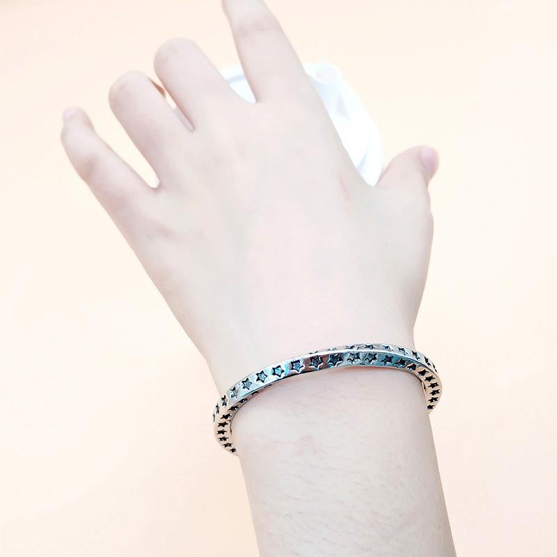 Silver Color Open Adjustable Brcacelet Bangles For Women Fashion Vintage Stars Bracelet Party Jewelry Gift
