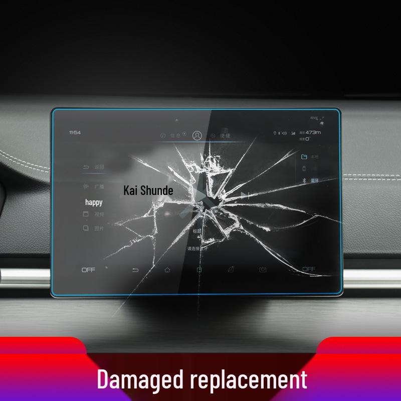 Compatible with 25 Avatr 11 Models: Tempered Navigation & Console Screen Anti-Scratch Film for Car Modification.