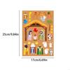 62KD Christmas Stickers Colorful Nativity Scene Decals Removable Window Stickers