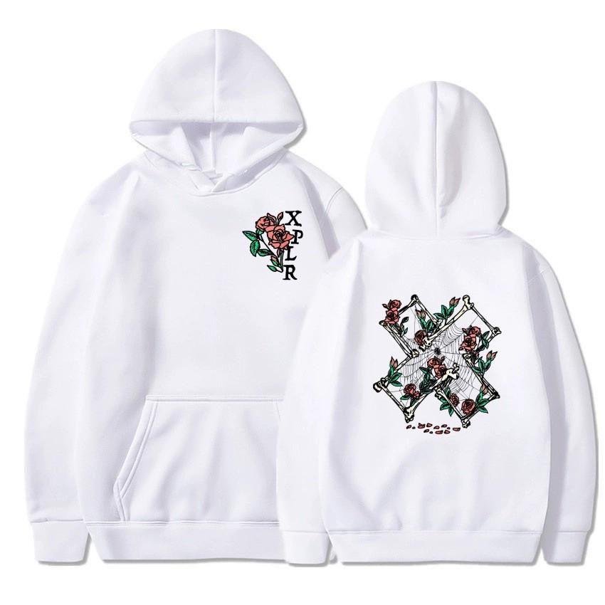 2025 Neu Bedruckt Ado Grenzüberschreitender Außenhandel Herbst/Winter Europäischer und Amerikanischer Stil Locker Hip Hop Ins Hoodie mit Samt f