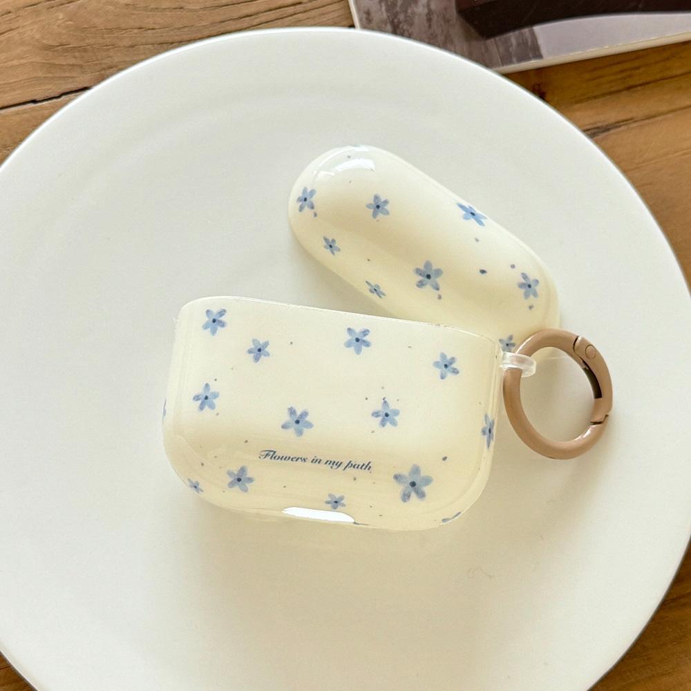 Spring Fresh Blue Flower Soft Case for Apple AirPods 4 Protection Cover for AirPods Pro 2 3nd Generation Earphone Cases