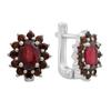 Silver Earrings with Natural Ruby 3.225ct, Garnet (2195528)