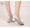 Παπούτσια Stiletto Γυναικεία Μυτερό Toe Σαμπανιζέ 7cm Επιχρυσωμένα Παχιά Ψηλά Τακούνια Παπούτσια από Λουστρίνι Γυναικεία Μεγάλο Μέγεθος 49 50
