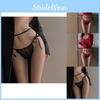 Stylish Red High Waist Lace Triangle Panties Anti-bacterial Breathable Light Fabric