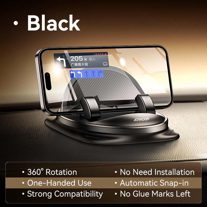 Joyroom Dashboard Car Phone Holder Universal 360° Rotation Silicone Phone Mount One-Handed Operation Phone Holder For Car Use чёрный