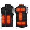 Intelligent Heated Vest With Dual Controls, Usb Rechargeable, Winter Sleeveless Jacket-L-black