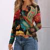 Women's Print Long Sleeve Shirts Elegant Casual Tops Trendy Shirts Tops