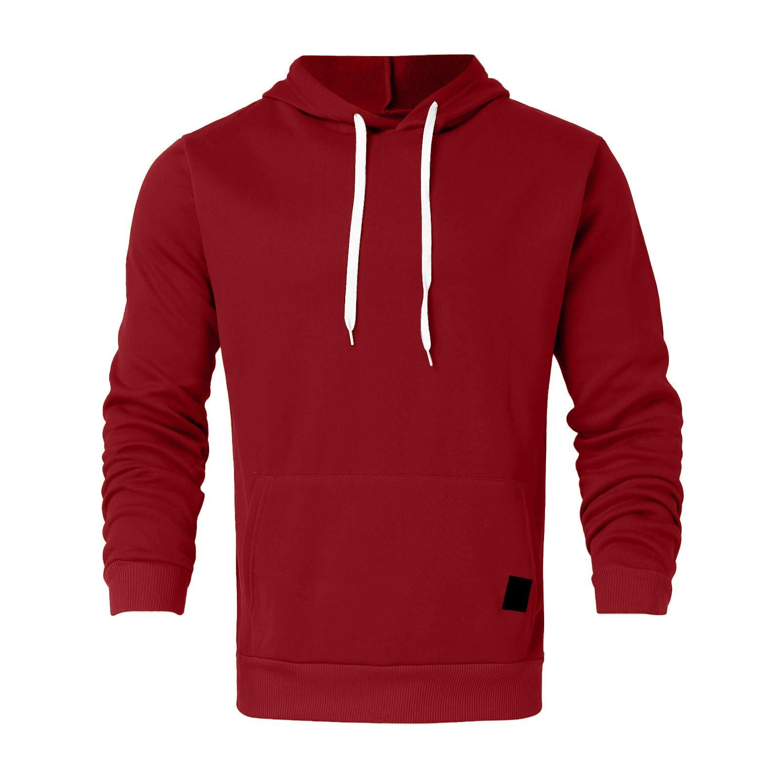 

Men s Sweatshirt Large Size Fashion Loose Solid Color Pullover Casual Hoodie XXXL