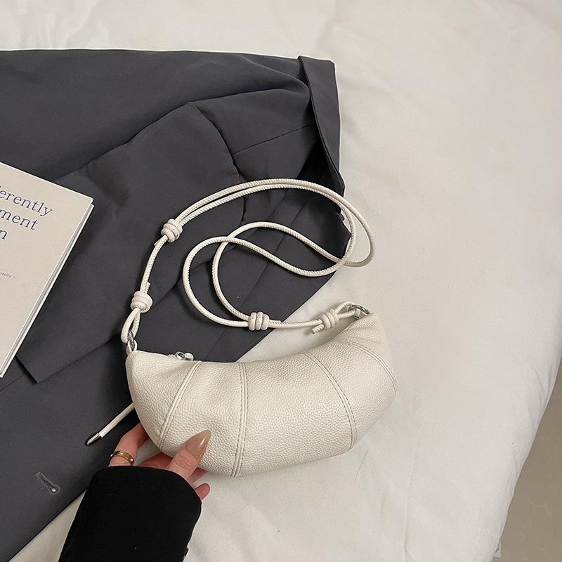 French niche bag women's 2025 new high-end shoulder messenger bag popular spring and summer versatile dumpling croissant