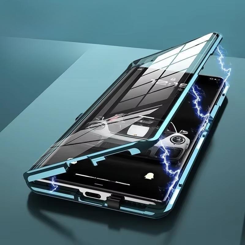 For VIVO IQOO Z10 Turbo Pro Double Sided Magnetic Adsorption Metal Tempering Glass Protection Cover For Z10turbo