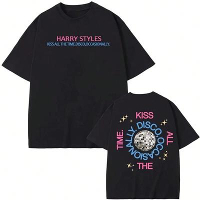 2026 Harry Styles Album Kiss All The Time Disco Gelegentlich Gleicher Stil Print T-Shirt Herren Damen Baumwolle Sommer Neue Mode Tee...