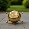 Brass Ship Wheel Ashtray with Anchor Detail Nautical Maritime Decor 10 Cm