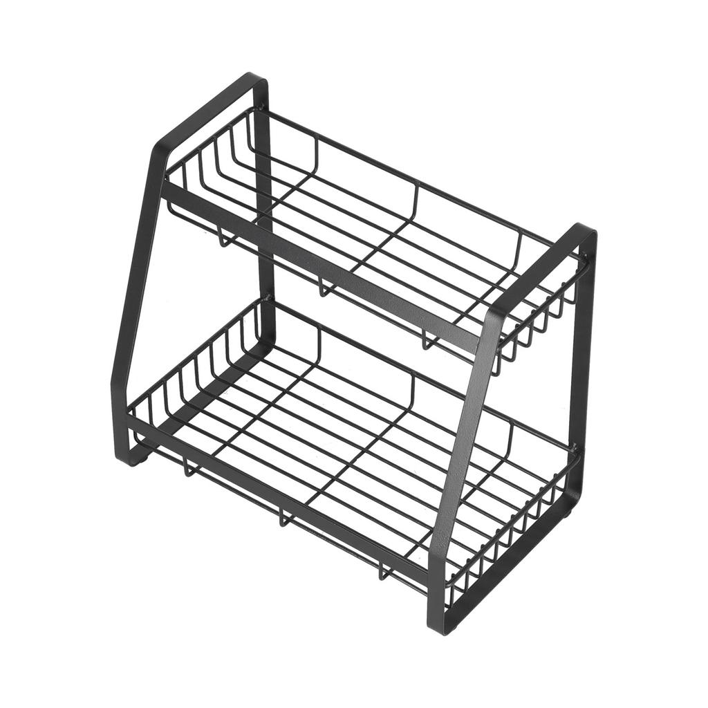 Spice Rack Organizer Iron Freestanding 2 Layers Kitchen Spice Rack for ...