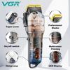 LED Digital Display Super High Power Long Battery Life Electric Hair Clipper  Rechargeable Hair Clipper  Oil Head  Retro Metal Electric Hair Clipper