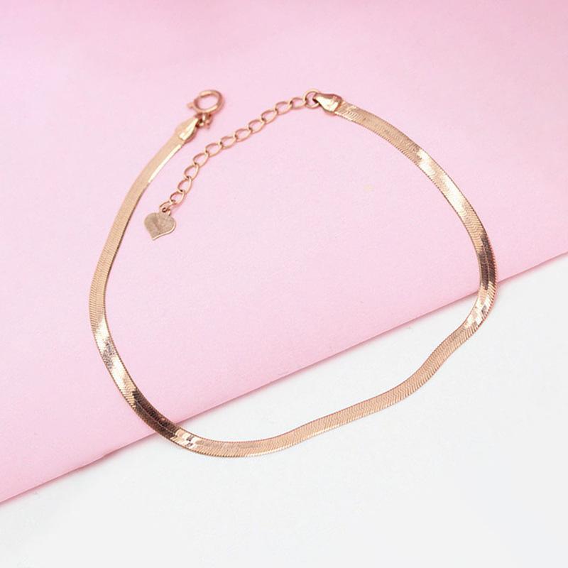 Purple Gold Fashion Trend Net Version Shiny Snake Skin Rose Gold Shiny Fashion Color Gold Bracelet Women