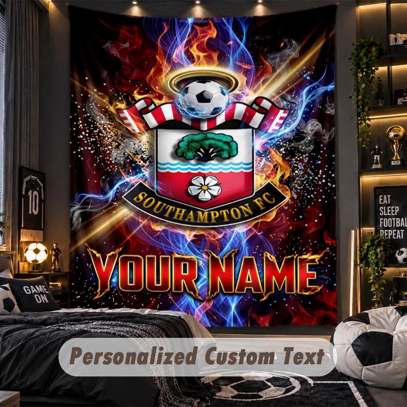 TapestrySouthampton FC Custom Name Text Personalized Wall Hanging Tapestry Home Wall Decor